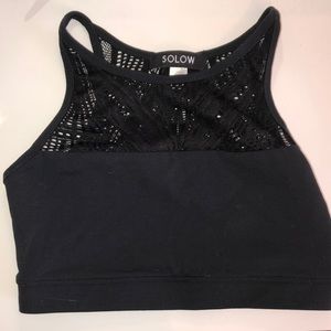 Black Lace Sports Bra